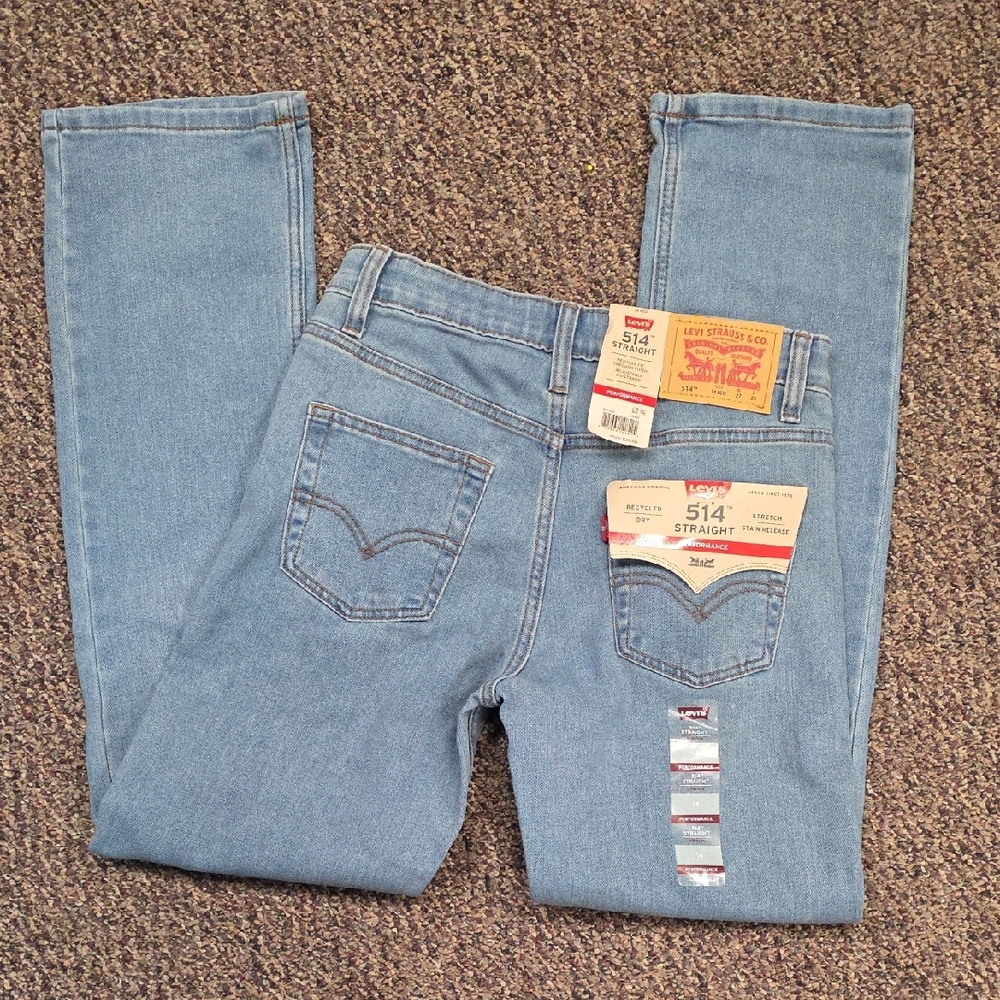 Levi Strauss NWT Boys Size 14 Straight 514 Jeans